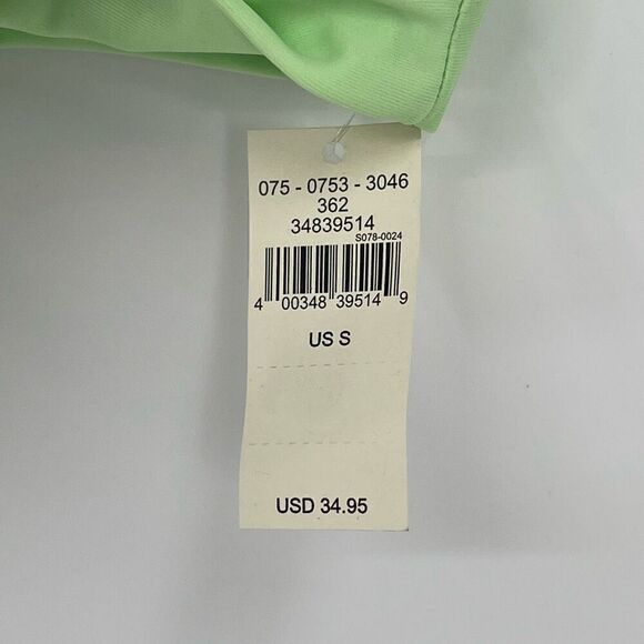 Aerie Tie Banded Wide Strap Scoop Bikini Top Green Women Small New With Tag - Picture 5 of 8